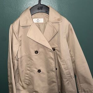 H&M Beige Double-Breasted Trench Coat